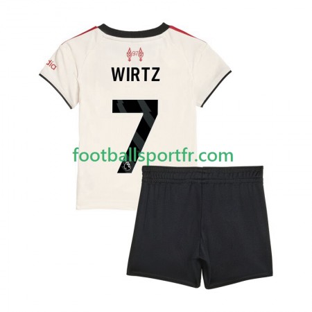 Tenue Liverpool Florian Wirtz 7 Enfant Exterieur 2025-2026 Maillot de Foot